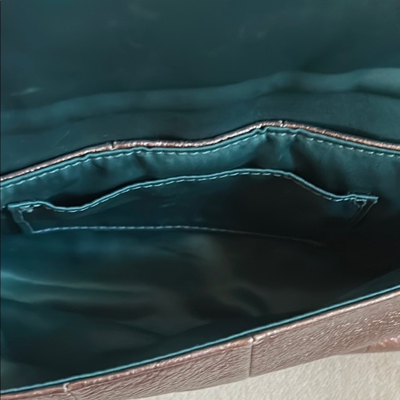 Coach Pewter / Silver Leather Wristlet with Sliver Hardware & Detachable Strap - Picture 8 of 9